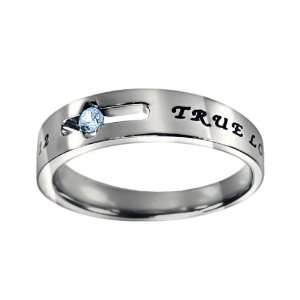  March Birthstone True Love Waits Solitaire Ring Jewelry