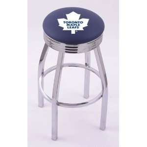  Toronto Maple Leafs Single Rung Ribbed Flat Ring Chrome 