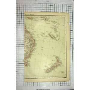   BACON MAP 1894 NEW ZEALAND LOYALTY ISLANDS SOLOMON