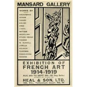  1924 Print Mansard Gallery William Roberts Mini Poster 