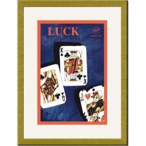  Gold Framed/Matted Print 17x23, Luck Busted Jack