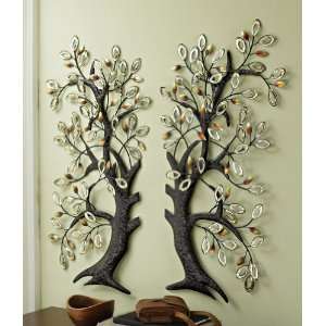  Decorative Metal Art Wall Trees Decor Set by Collections 