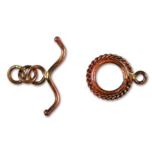 Small Copper Bowed Rope Toggle Clasp Arts, Crafts 