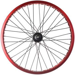 Alloy BMX Bike Wheels Wheelset Narrow Rims Red  