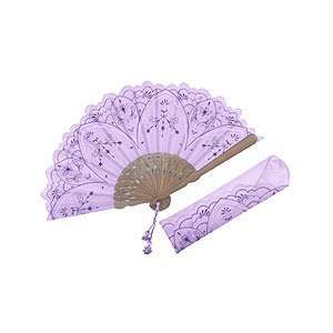 Japanese folding fan deja vu Collection Mary Purple  