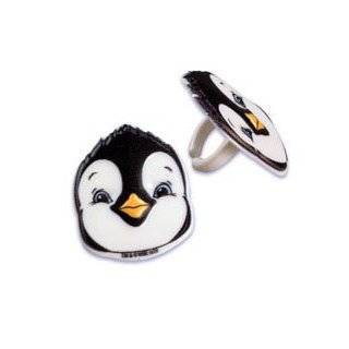 12 Happy Feet 2 Peguin Cupcake Rings Cake Toppers Party Favors