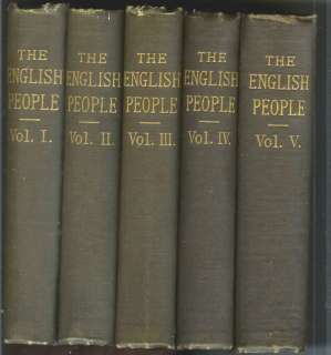 History of The English People by John Green 1884 5 Vol.  
