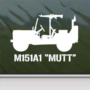  M151 Mutt Vietnam Era Jeep M60 MG White Sticker Laptop 