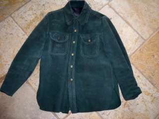 Vtg. Joo Kay Leather Jacket Sz. 44 Hunter Green  