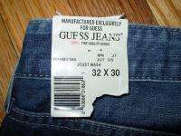   GUESS Low Rise Straight Leg Jeans Black Trim In JOUST Wash 32 x 30 NEW
