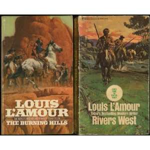  LOUIS LAMOUR ~ THE BURNING HILLS & RIVERS WEST ~ Lot of 2 