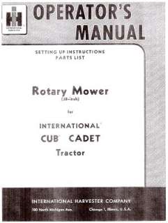 Cub Cadet 38 inch 38 ROTARY MOWER DECK Owners and Parts Manual  