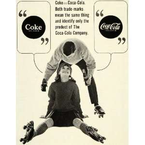  1964 Ad Coca Cola Coke Bottle Soda Pop Logo Trademark 