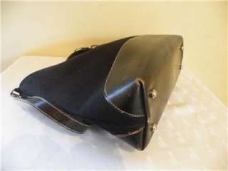 KATE SPADE Black Nylon & Leather TOTE Shoulder Bag Handbag Purse 