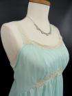 vintage 50s Kayser PALE GREEN Nylon Slip Nightgown 34 S  