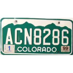  Colorado Green Mountains License Plate 