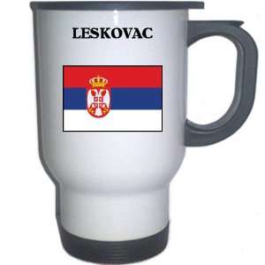  Serbia   LESKOVAC White Stainless Steel Mug Everything 