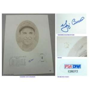   Berra Signed 18x24 Sports Legends Litho PSA COA   Autographed MLB Art
