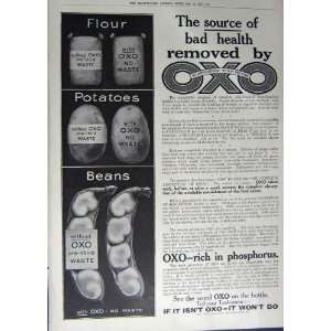  1912 ADVERTISEMENT OXO FOOD POTATOES BEANS FLOUR
