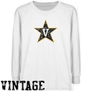 NCAA Vanderbilt Commodores Youth White Distressed Logo Vintage T shirt 