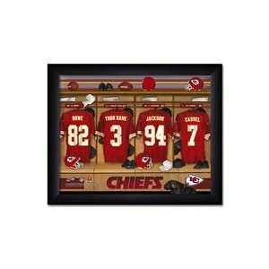  Framed NFL Locker Room Print   Kansas City Chiefs Sports 