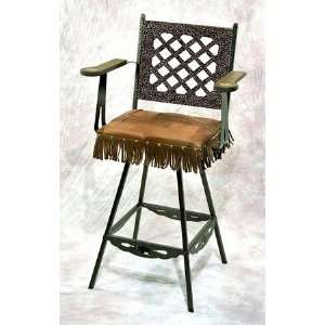  LATTICE BACK SWIVEL Bar Stool_2