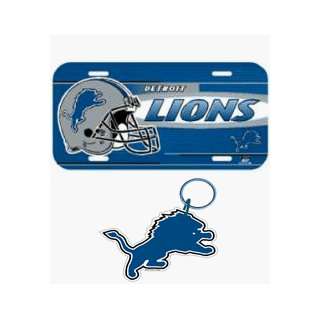    Detroit Lions License Plate & Key Ring Auto Set