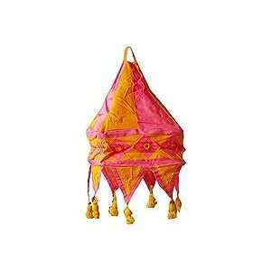 ShalinCraft Lampshades Multicolored Applique Embroidered Fabric Indian 