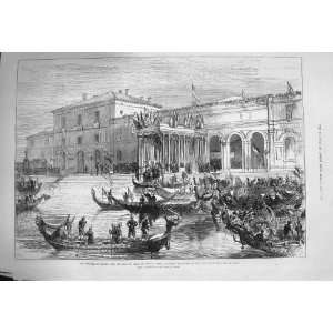  1875 Emperor Austria King Italy Venice Railway Station 