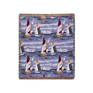  Fair Weather Sailing 50 x 60 Tapestry Throw Blanket From 