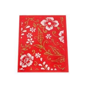  Rouge Flowers Notecard   Set of 10 (Blank Inside 