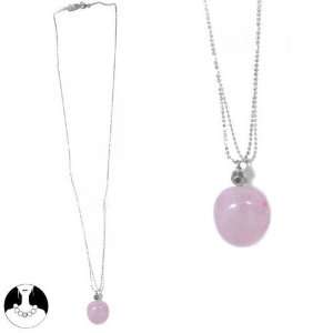  SG Paris Necklace 60 Cm Silver Pink Agate Ros Clair/Lt Ros 