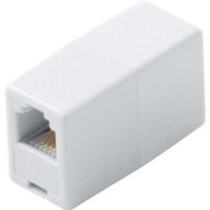  White 6 Conductor In Line Telephone Coupler Electronics