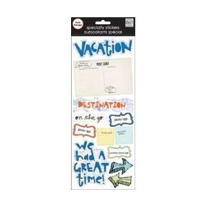 Me and My Big Ideas Specialty stickers 5x12 Sheet Vacation W/Flock 