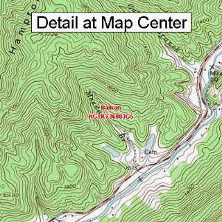  USGS Topographic Quadrangle Map   Balkan, Kentucky (Folded 