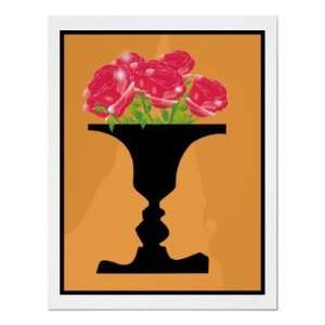  vase and faces Posters