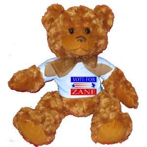  VOTE FOR ZANE Plush Teddy Bear with BLUE T Shirt Toys 