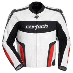    Cortech Latigo Leather Jacket   Small/White/Red Automotive