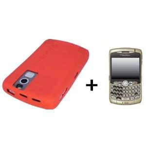 Red Silicone Soft Skin Case Cover for Blackberry Curve 8300 8310 8320 