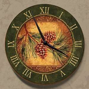  Rustic Lodge Pinecone Clock