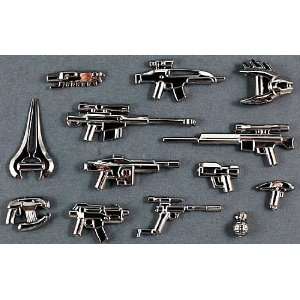  BrickArms 2.5 to 4 Inch Scale Figure Style Chrome SciFi 2.0 Weapons 