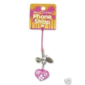  Hawaiian Cell Phone Strap Heart Charms