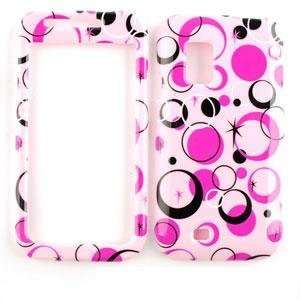  COLOR CIRCLES ON PINK DESIGN CELL PHONE CASE FACEPLATE 