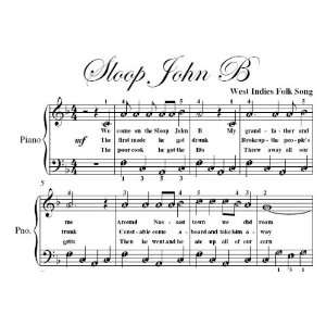  Sloop John B Easy Piano Sheet Music West Indies Folk 
