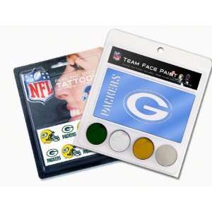    Green Bay Packers Face Paint and Tattoo Pack