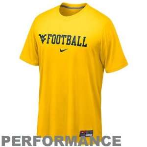 Nike West Virginia Mountaineers Gold Conference Legend Performance T 