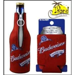  (2) Budweiser Graphic Logo Beer Can & Bottle Koozie 