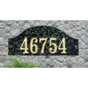   ), in Emerald solid granite plaque w/Engraved Numbers