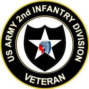  5.5 US Army 2nd Infantry Division Veteran Decal Sticker 