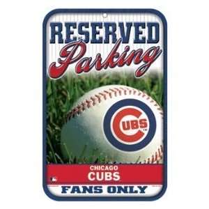 Chicago Cubs Plastic Reserved Parking Sign Reserved Parking Cubs 